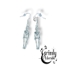 Boucle d'oreilles goth squelette