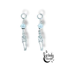 Boucle d'oreilles goth squelette