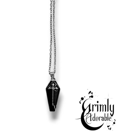 Collier goth croix