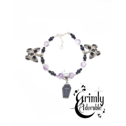 bracelet goth croix