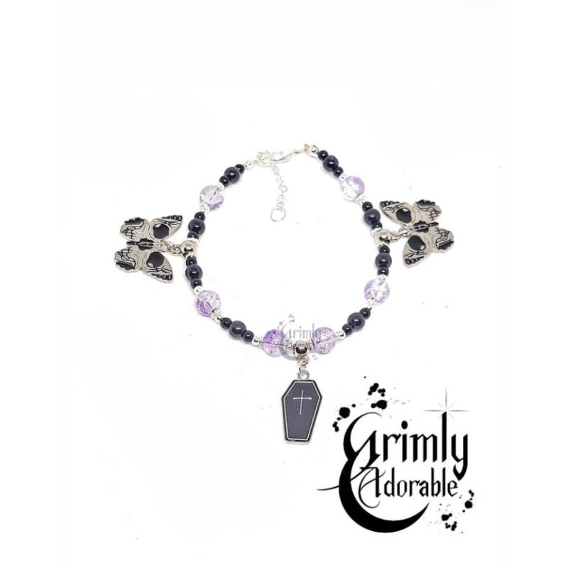 bracelet goth croix