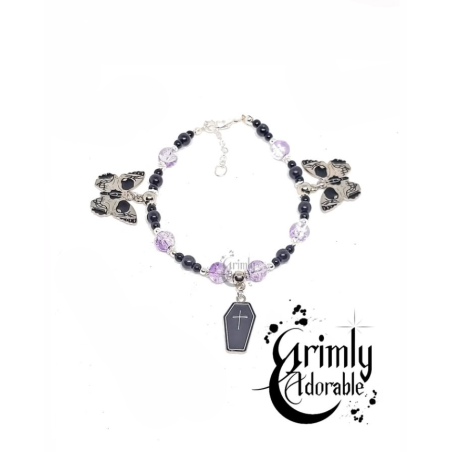 bracelet goth croix