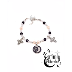 bracelet goth croix