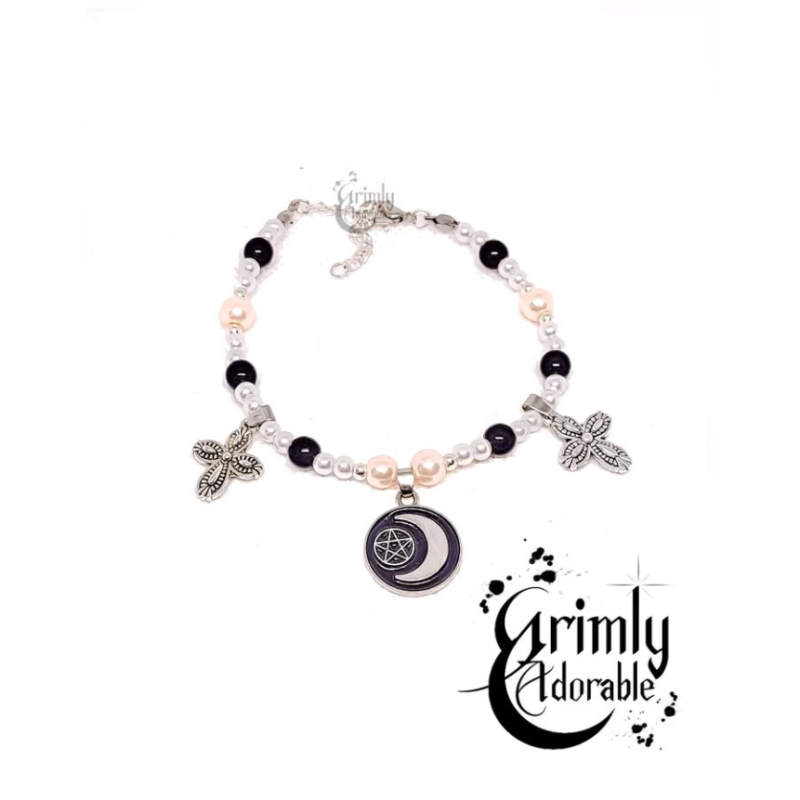 bracelet goth croix