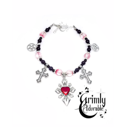 bracelet goth croix