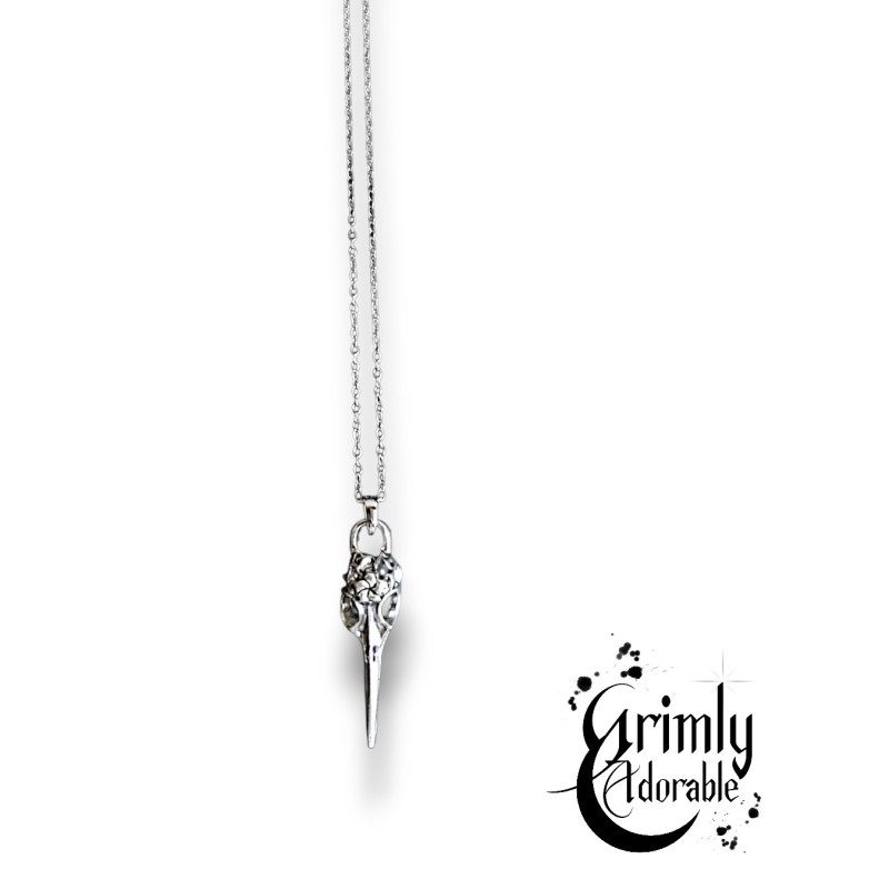Collier goth crane totem